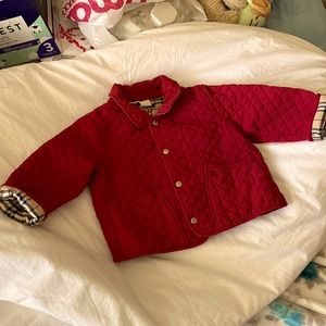 Burberry infant girls quilted jacket